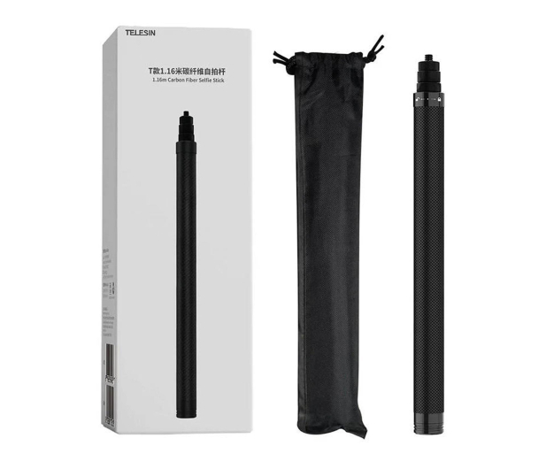 TELESIN Selfie Stick z włókna węglowego (1,16m) do kamer sportowych - 1510245 - zdjęcie 4